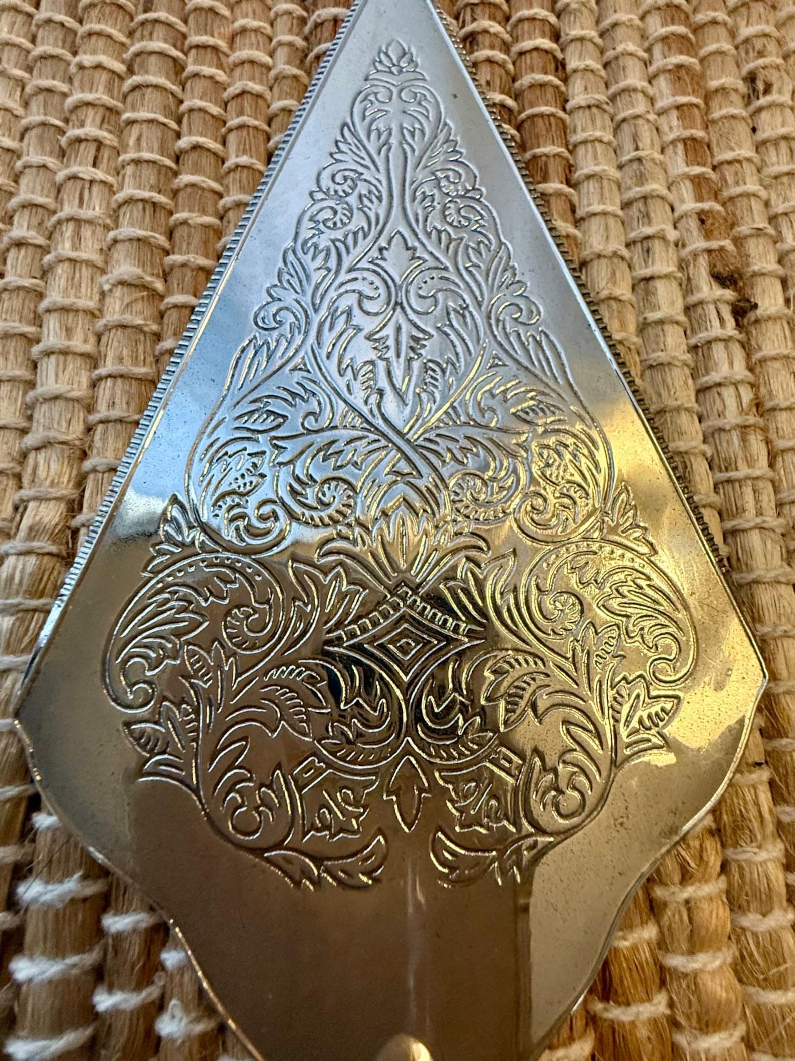 Vintage Silver Plated Cake Server with Filigree Design Unmarked