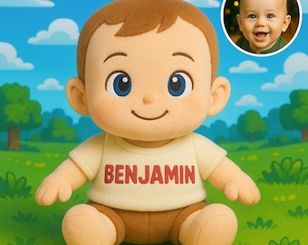 Custom Plush-Style Portrait – Personalized Digital Artwork (Digital Download)