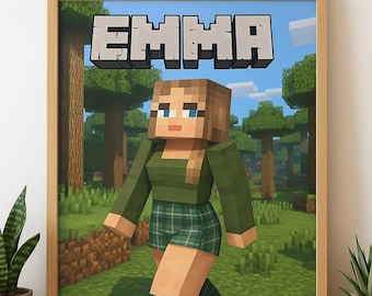 Custom Pixel Art Portrait: Personalized Gamer Gift (Digital Download)
