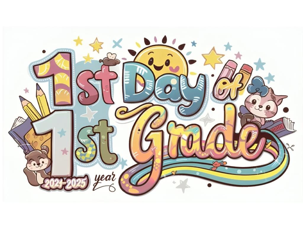 First Day of 1st Grade Sign, First Day of School Sign, Printable 1st ...