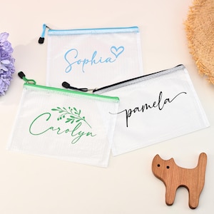 Personalisierte Brautjungfer Strandtasche, benutzerdefinierte wasserdichte Pooltasche, Reiseaufbewahrungstasche, Geschenk für die Schule, Bachelorette Brautpartybevorzugung