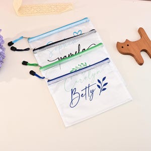 Personalisierte Brautjungfer Strandtasche, benutzerdefinierte wasserdichte Pooltasche, Reiseaufbewahrungstasche, Geschenk für die Schule, Bachelorette Brautpartybevorzugung