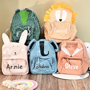 Sac à dos animalier personnalisé,Cartable de maternelle,Sac à dos personnalisé pour tout-petit avec nom,Sac de voyage en toile,Cadeau de rentrée scolaire pour enfants
