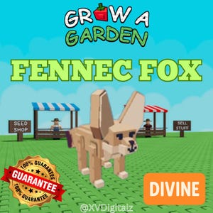 Roblox Grow A Garden - Fennec Fox - (Divine) 1 piece Fast Delivery