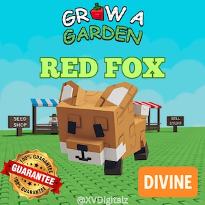 Roblox Grow A Garden - Red Fox- (Divine) 1 piece Fast Delivery