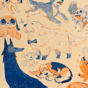 Anime Dogs A4 Risoprint