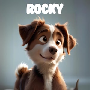 Custom Cartoon Pet Portrait, Animal Pixar Portrait, Custom Digital Art, Pixar Custom Art, Pixar Character, Personalized Pet Lover Gift