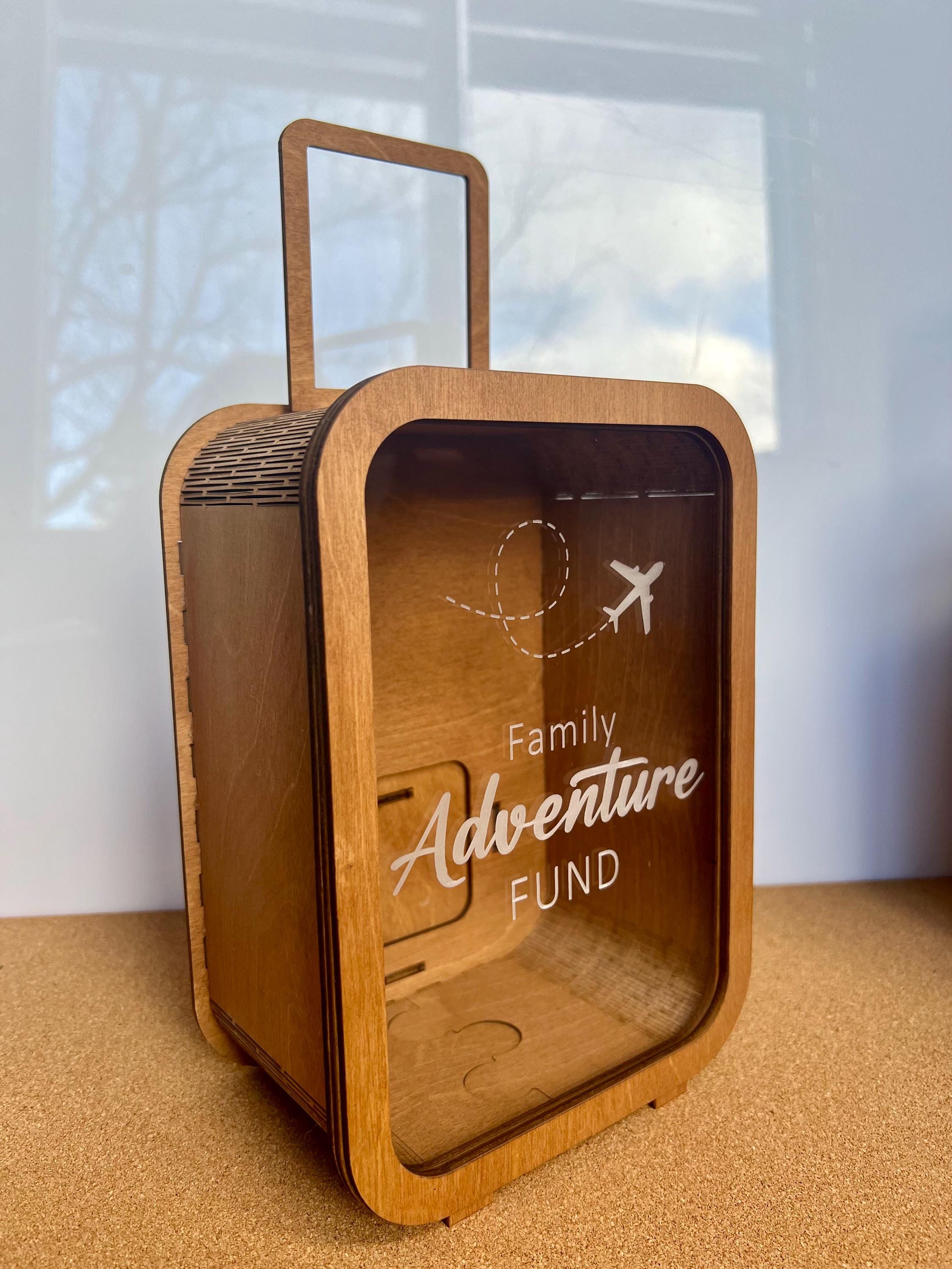 Adventure Fund, Money Box, Vacation Fund, Custom Wooden Piggy Bank ...