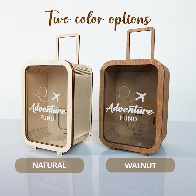Adventure Fund, Money Box, Vacation Fund, Custom Wooden Piggy Bank, Unique gift for mom, Unique Birthday Gift, Gift for him- US Duty Free! image 8