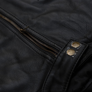 Men&#39;s Black Lambskin Leather Biker Jacket Handmade Slim Fit Moto Outerwear