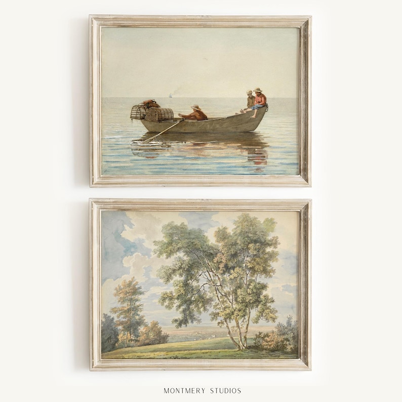 Watercolor fishing nursery art with ducks, mallard wall prints, bass and trout artwork for baby boy room, vintage-inspired fish illustrations, decorative fishing wall art for kids bedroom, playful fisherman theme decor, rustic nursery wall prints with freshwater fish, cozy boys room wall accents, charming angler artwork for children’s room, unique baby shower gift for fishing families