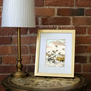 Set of 2 vintage duck prints, mallard and redhead ducks in a classic painting style, rustic farmhouse wall decor, wildlife artwork, nature prints, antique duck art, prints for vintage gallery walls, country home style, gift for wildlife nature lovers