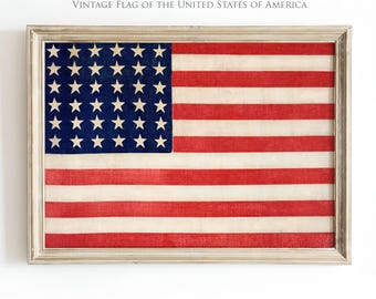 Vintage American Flag Wall Art, Patriotic Printable, 4th of July Decor, USA Flag, Americana Wall Art, Historic Independence Day Print, PA2