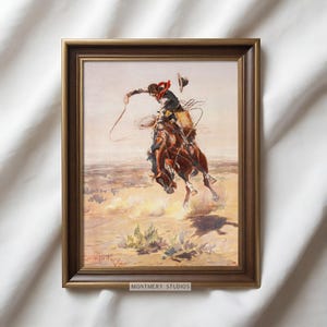 Western cowboy art set of 2 featuring vintage cowboy prints, rustic frontier scenes, and Old West horse riders. Perfect for Western home decor, farmhouse wall art, or Southwestern interiors. Antique cowboy artwork with a nostalgic Wild West feel, ideal for ranch-style homes, cowboy-themed rooms, or rustic lodge decor. Pioneer and frontier-inspired prints capturing the spirit of the American West, blending history, adventure, and classic Western aesthetics.