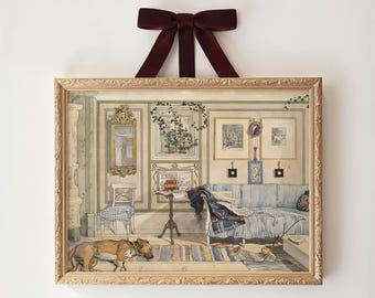 Vintage Carl Larsson Poster My Cozy Corner, Carl Larsson Print, Scandinavian Artists Print, Vintage Cozy Home Decor, Digital Download, W61