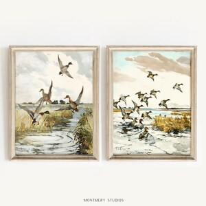 Watercolor fishing nursery art with ducks, mallard wall prints, bass and trout artwork for baby boy room, vintage-inspired fish illustrations, decorative fishing wall art for kids bedroom, playful fisherman theme decor, rustic nursery wall prints with freshwater fish, cozy boys room wall accents, charming angler artwork for children’s room, unique baby shower gift for fishing families