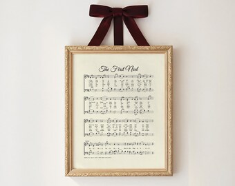 The First Noel Sheet Music Printable, Christmas Nativity Hymn Sheet Wall Art (Digital Download)
