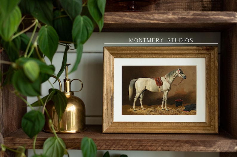 Vintage horse illustrations, 19th-century inspired prints, equestrian digital art, rustic farmhouse decor, western horse artwork, Emil Volkers inspired designs, antique-style wall art, classic animal art set, cowboy and country decor