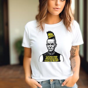 Punk-Inspired Graphic Tee, Unisex Short Sleeve Shirt, Alternative Fashion Top, Gift for Music Lovers, Festival Wear, Casual Everyday Tee