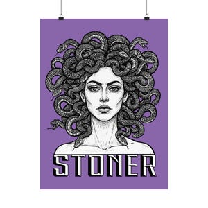 Medusa Stoner Art Print: Psychedelic Home Decor