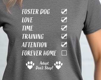 Camiseta con lista de verificación para perros de acogida: Camiseta de defensora del rescate de animales
