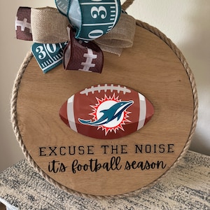 Wood Football Door sign