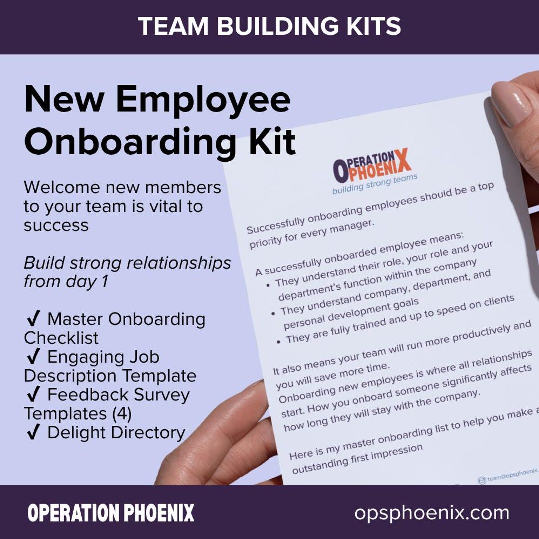 Employee Onboarding Kit: Team Engagement Resources (PDF, Doc, Excel) - Etsy