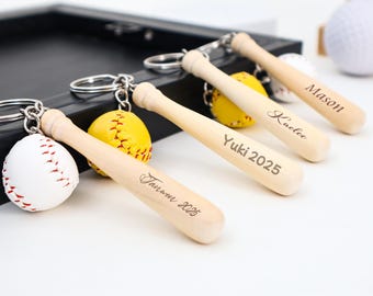 Porte-clés personnalisés pour les joueurs de baseball, cadeaux pour les joueurs d'équipe, cadeaux pour entraîneurs, cadeaux pour les fans, porte-clés pour le softball, porte-clés pour sac à dos uniques