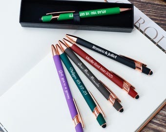 Custom Luxurious Soft Touch Pen with box,Bulk Custom Pens,Bridesmaid Pens,Gift Pens for Women,Christmas Gifts,Graduation Gift,Wedding Gift