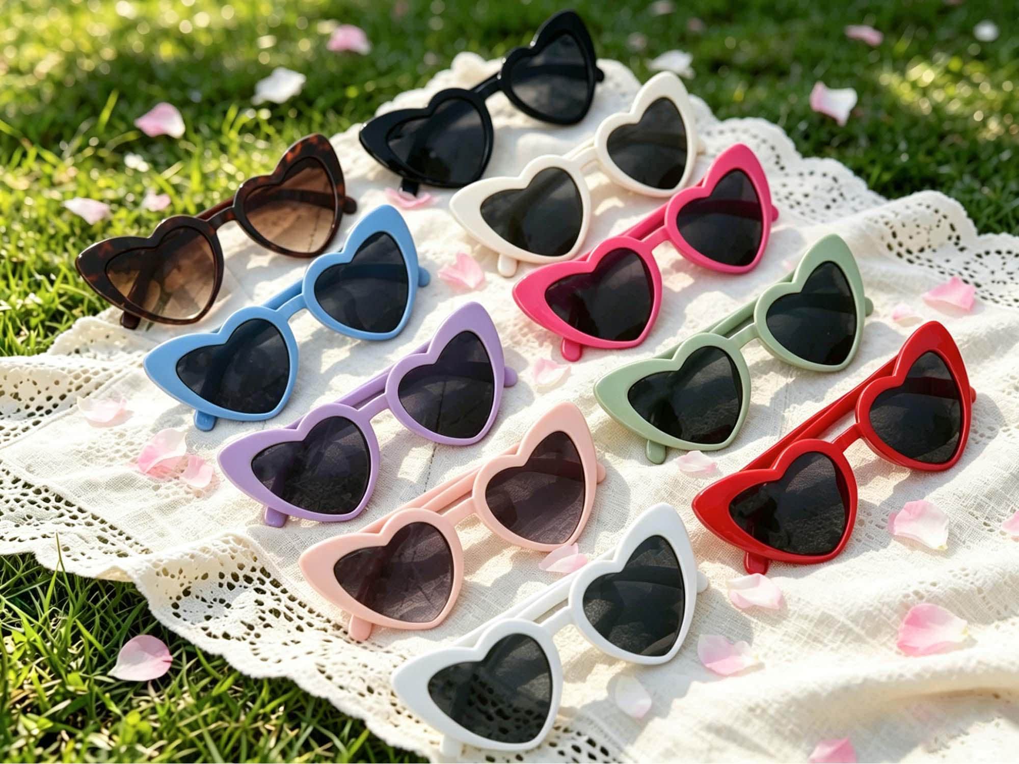 Y2k Heart Sunglasses - Etsy