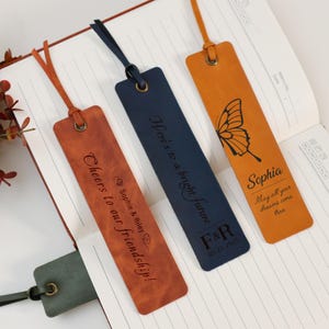Marcador de cita favorita personalizado, marcador de cuero personalizado, regalo para ratón de biblioteca, regalo para amantes de los libros, regalo de lector perfecto para él/ella, recuerdo.