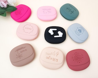 Customized silicone earphone storage box,portable earphone storage box,wired earphone box,mini travel storage bag,personalized traveler gift