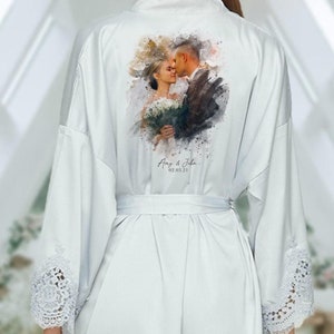 Silky Lace Robe | Bridesmaid Robes | Bridal Party Robes | Bridesmaid Gifts | Wedding Party Gifts | Maid of Honor Gifts | Personalized Gift