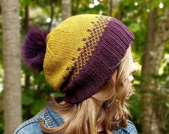 Knitting Pattern - Fall Harvest Beanie, Adult