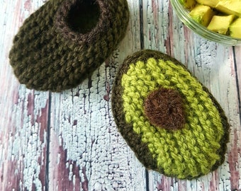 Avocado Bottom Wool Baby Slipper, Booties, Crib Shoes