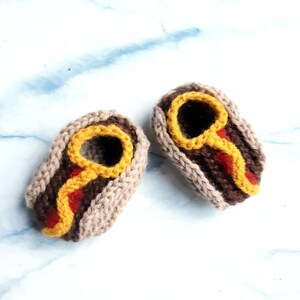 Baby Hot Dog Crib Shoes, Wool Slippers, Booties image 2
