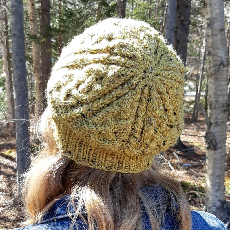 Knitting Pattern Celtic Cable Beanie, Instant Download PDF Instructions for Knit Hat, 3 Sizes fit Toddler, Children, Adult image 3