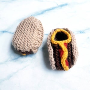 Baby Hot Dog Crib Shoes, Wool Slippers, Booties image 5