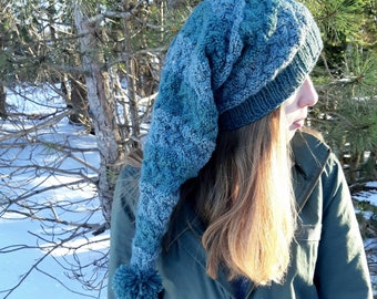 Knitting Pattern - Textured Tree Stocking Hat Instant Download PDF Instructions for cable hat, 4 Sizes Baby, Toddler, Kids, Adult