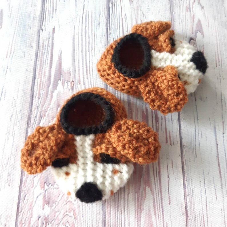 Wool Baby Basset Hound Puppy Dog Slippers Crib Shoes Booties | Etsy