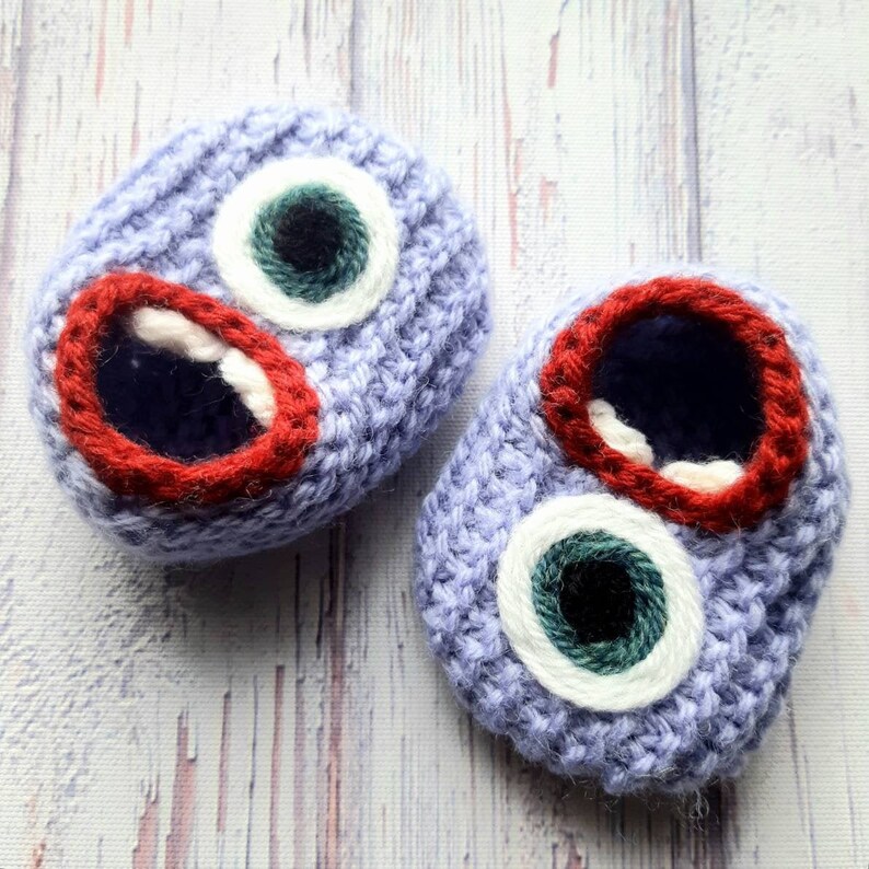 Wool Baby Monster Slippers Wool Baby Booties Crib Shoes image 2