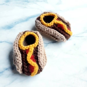 Baby Hot Dog Crib Shoes, Wool Slippers, Booties image 3