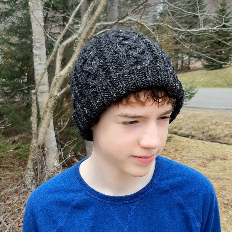 Knitting Pattern Celtic Cable Beanie, Instant Download PDF Instructions for Knit Hat, 3 Sizes fit Toddler, Children, Adult image 6