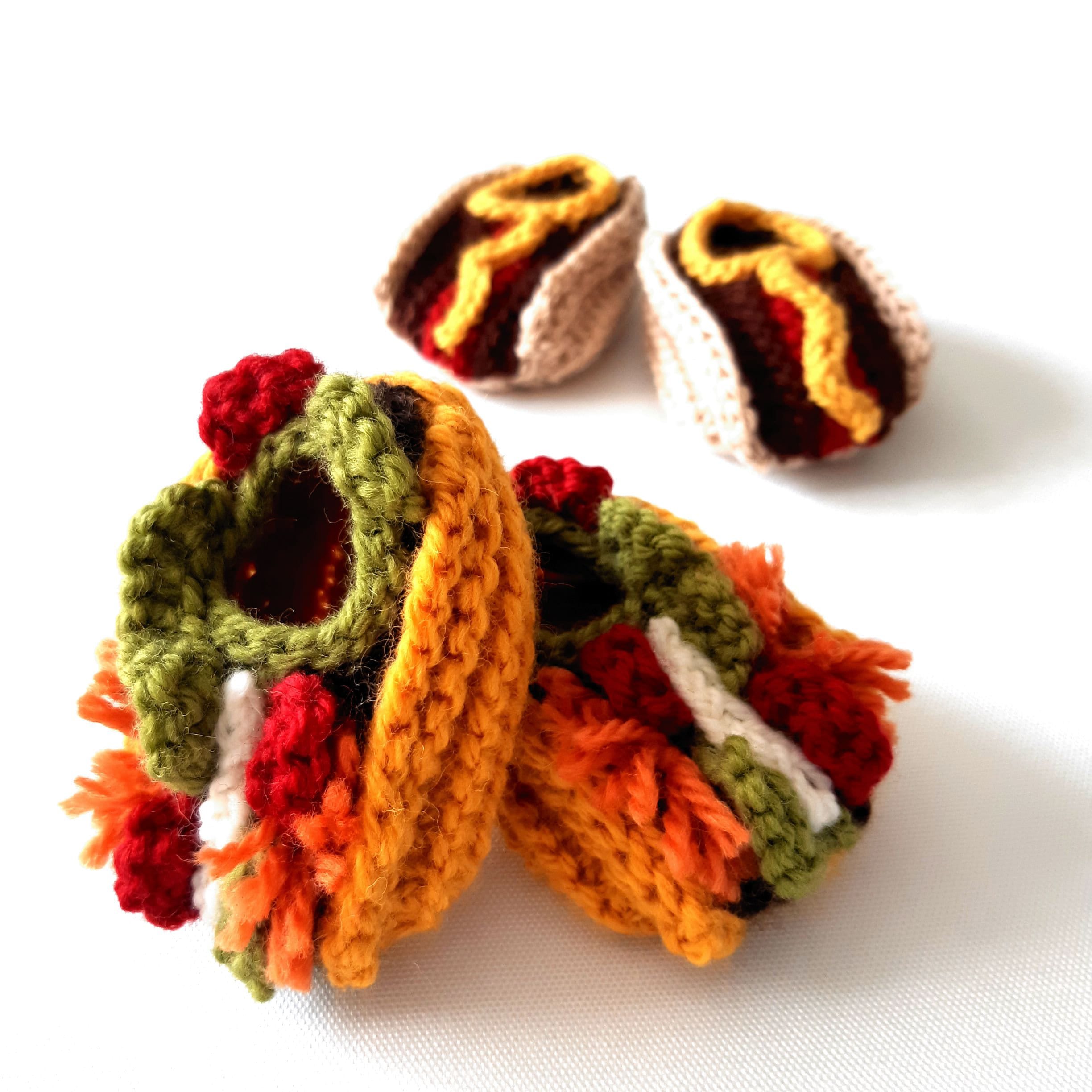 Knitting Pattern Wool Baby Taco Slippers With Variation for Hotdogs Booties Crib Shoes Sizes 0 3 3 6 6 12 Months Instant Download Etsy Canada