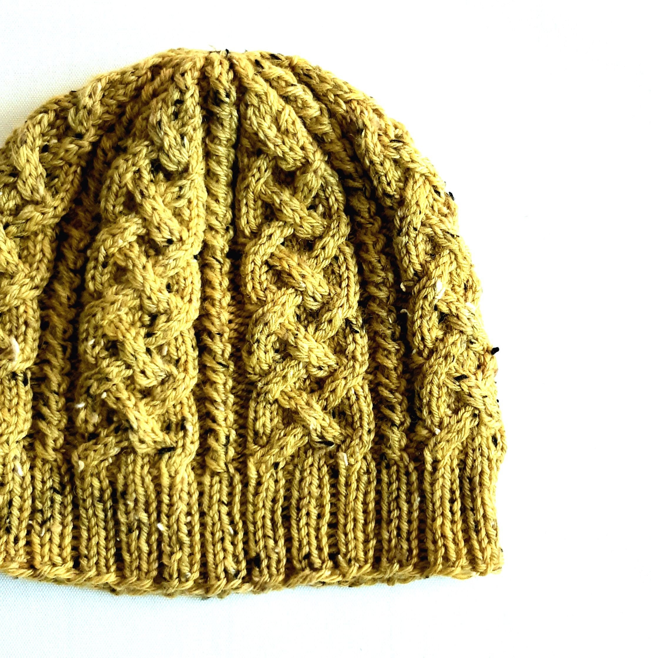 Knitting Pattern Celtic Cable Beanie Instant Download PDF Etsy Canada