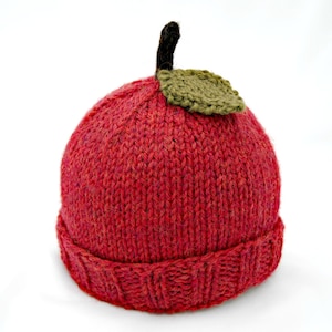 Wool Red Apple Hat - Baby, Toddler, Kids, Adult