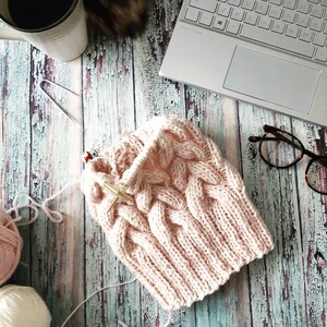 Knitting Pattern - Chunky Braided Cable Beanie, Instant Download PDF ...