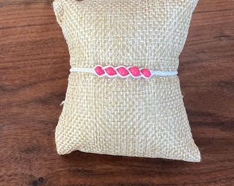 Beaded Hemp Wish Bracelet, Custom Friendship Bracelet, Wish Bracelet, Beaded Bracelet