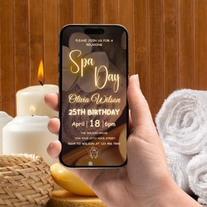 Digital Spa Day Invitation, Animated Spa Party Birthday Itinerary, Sleepover Pamper Party, Girl's Night in, Manicure Pedicure Party