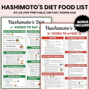 Hashimoto&#39;s Diet Food List, Thyroid Diet Meal Plan, Thyroiditis Health Food Chart, Hashimotos Disease, Hyperthyroid Grocery List